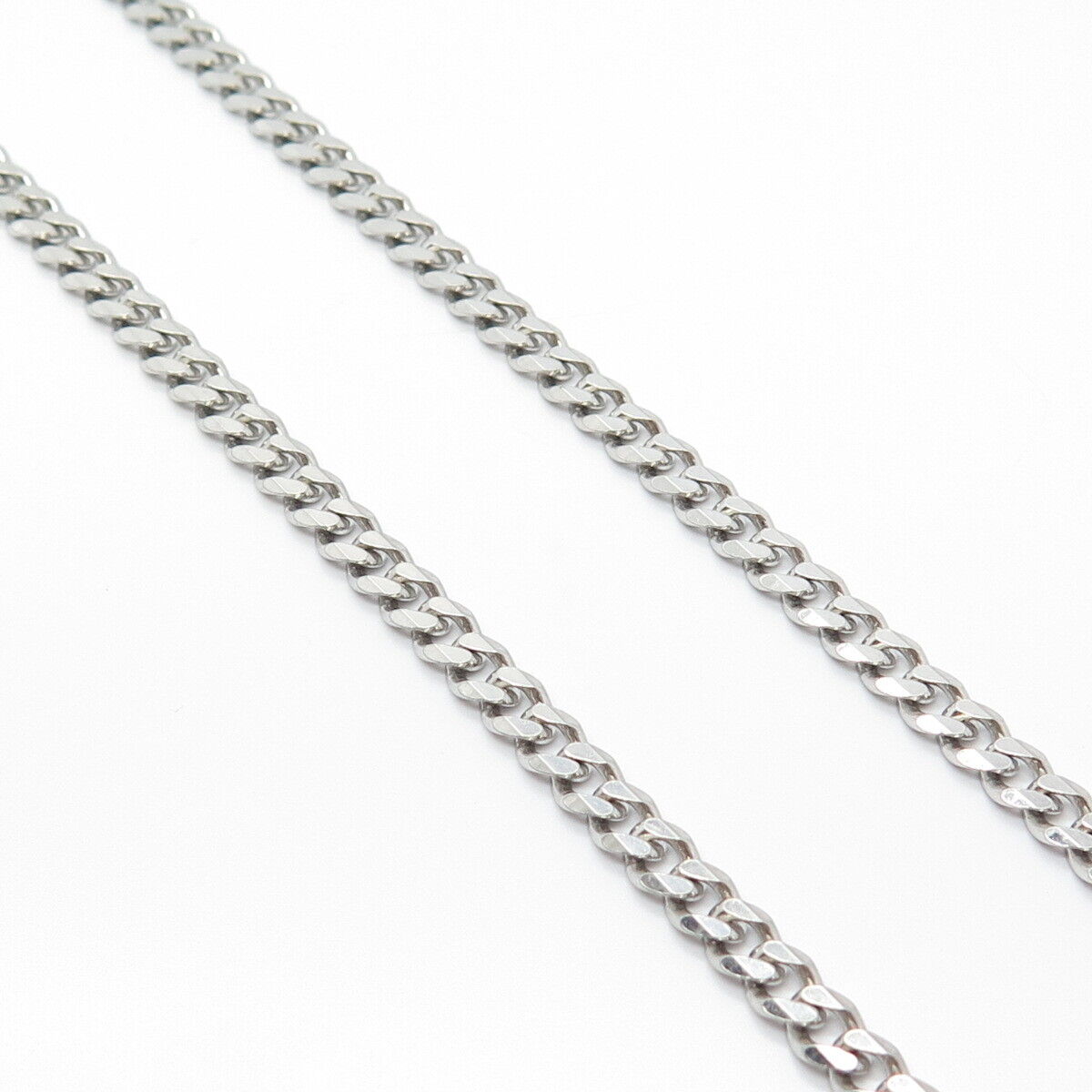 925 Sterling Silver Cuban Link Chain Necklace 24"