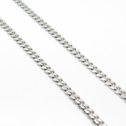 925 Sterling Silver Cuban Link Chain Necklace 24"