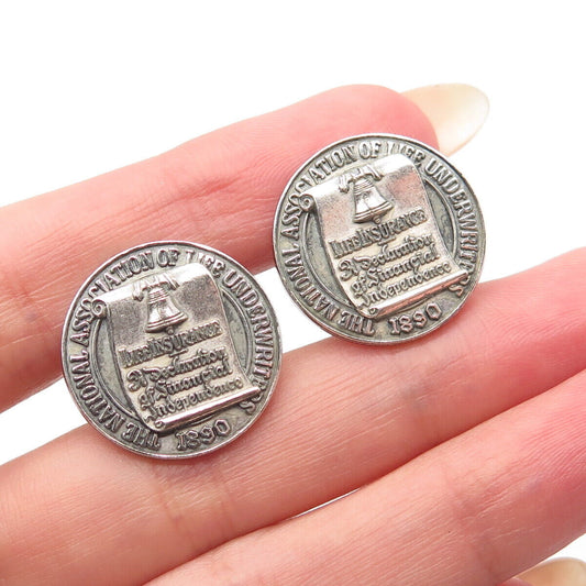 925 Sterling Silver Antique O.C. Tanner 1890 NALU Cufflinks