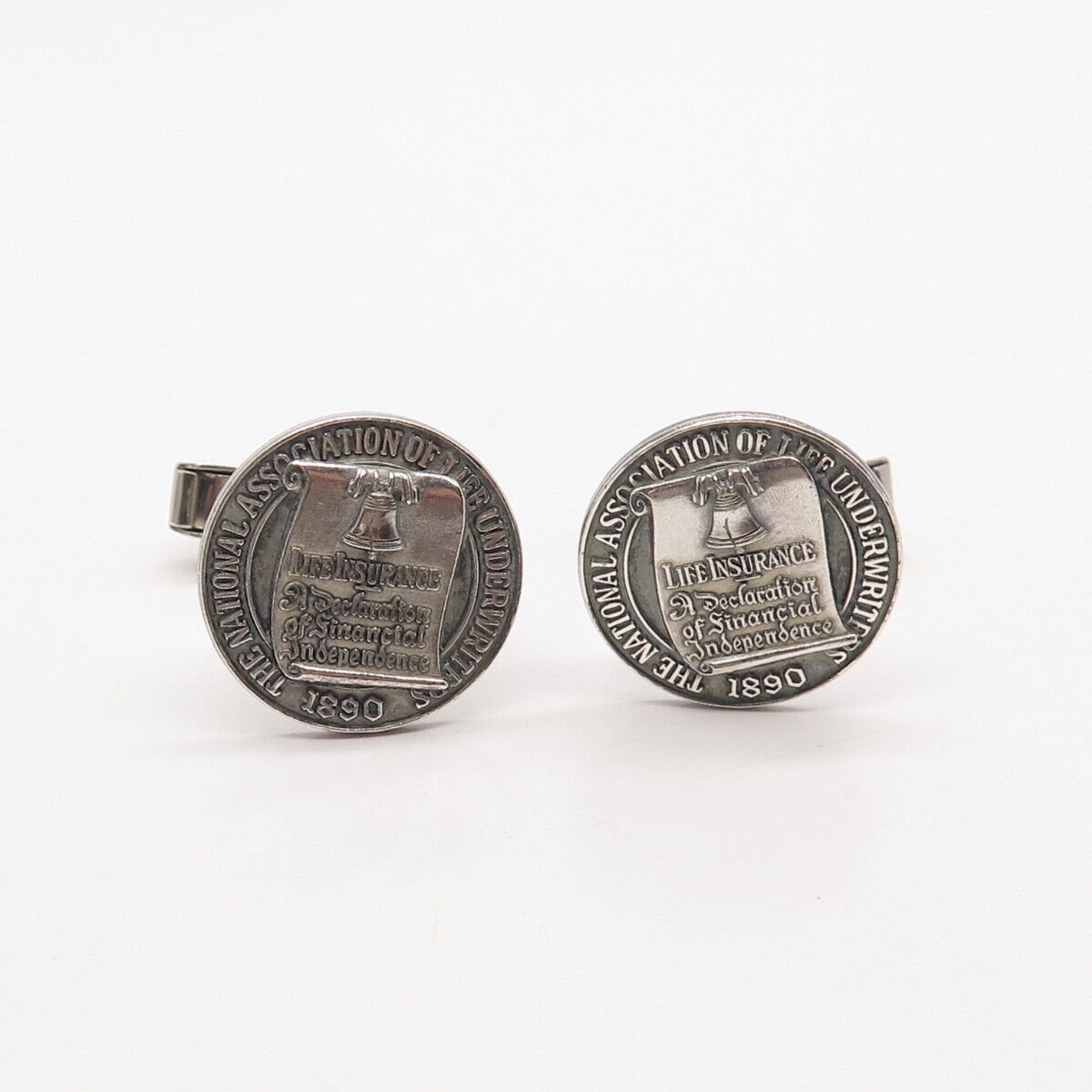925 Sterling Silver Antique O.C. Tanner 1890 NALU Cufflinks