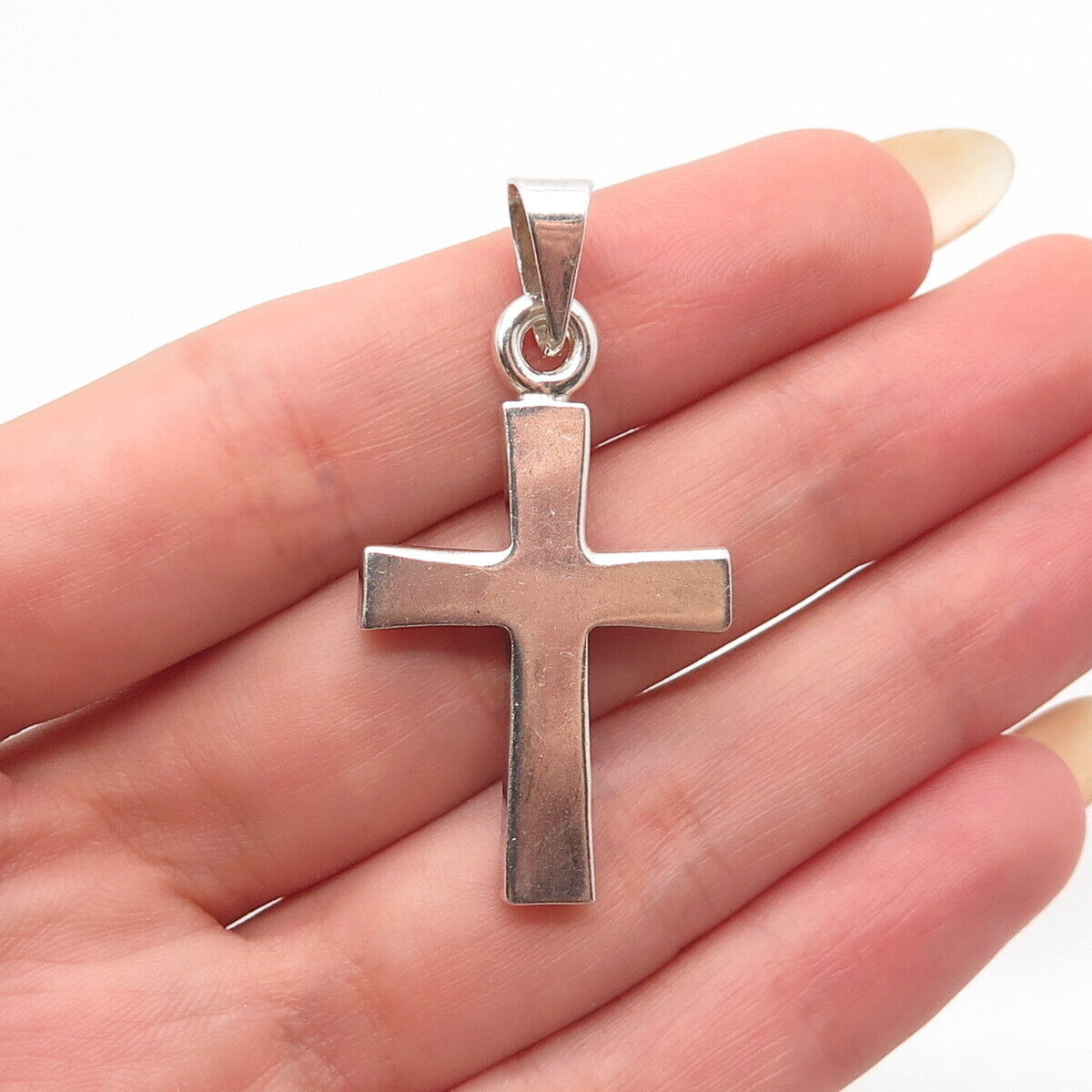 925 Sterling Silver Vintage Mexico Greek Maze Cross Pendant