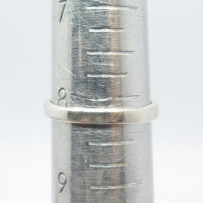 925 Sterling Silver Pink & White C Z Rhombus Ring Size 8.25