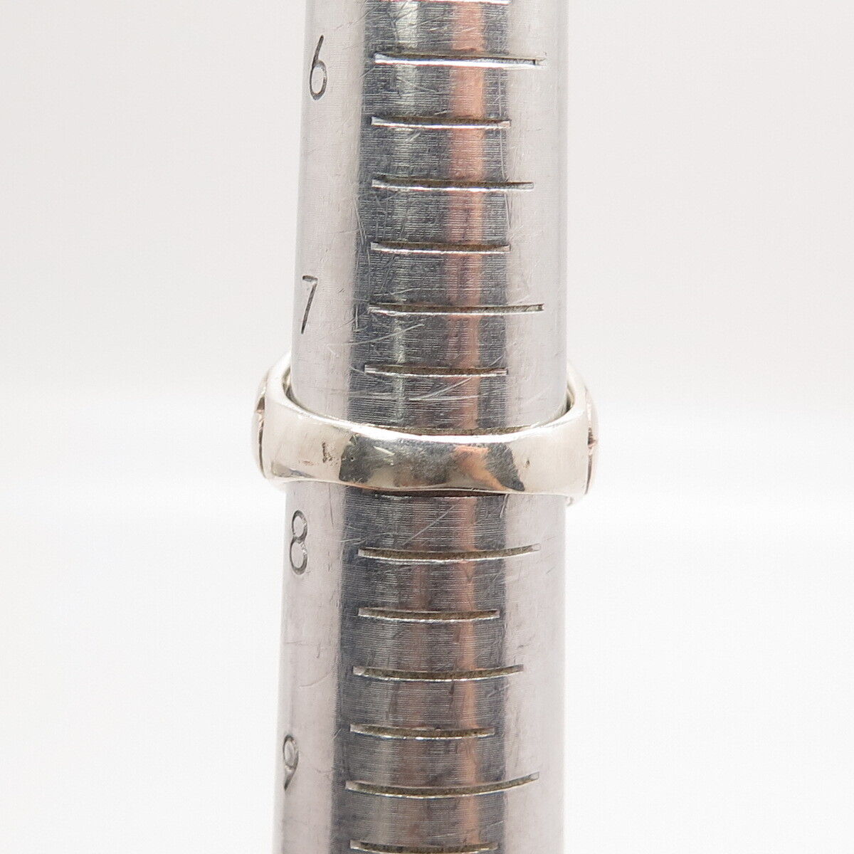 925 Sterling Silver Vintage AF Real Amethyst Gemstone Pebble Ring Size 7.75