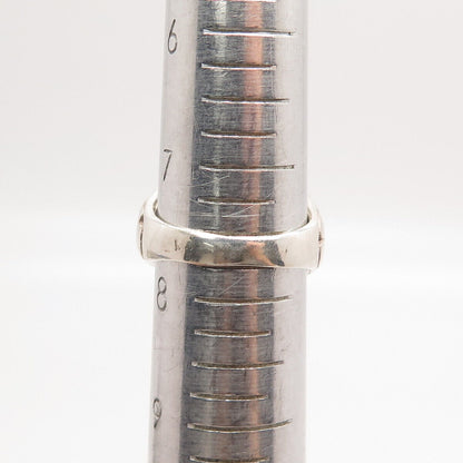 925 Sterling Silver Vintage AF Real Amethyst Gemstone Pebble Ring Size 7.75