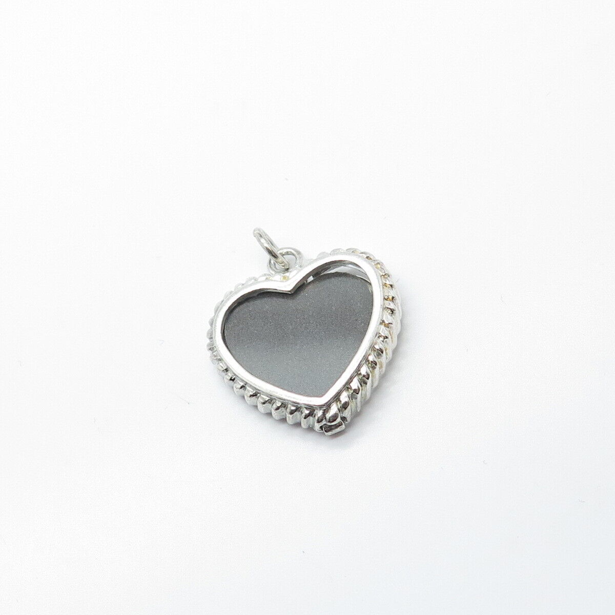 925 Sterling Silver Vintage Heart Charm Pendant