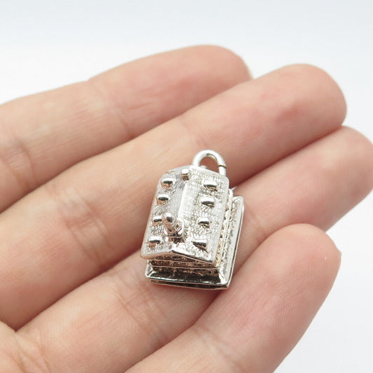 925 Sterling Silver Vintage US Federal Building Charm Pendant