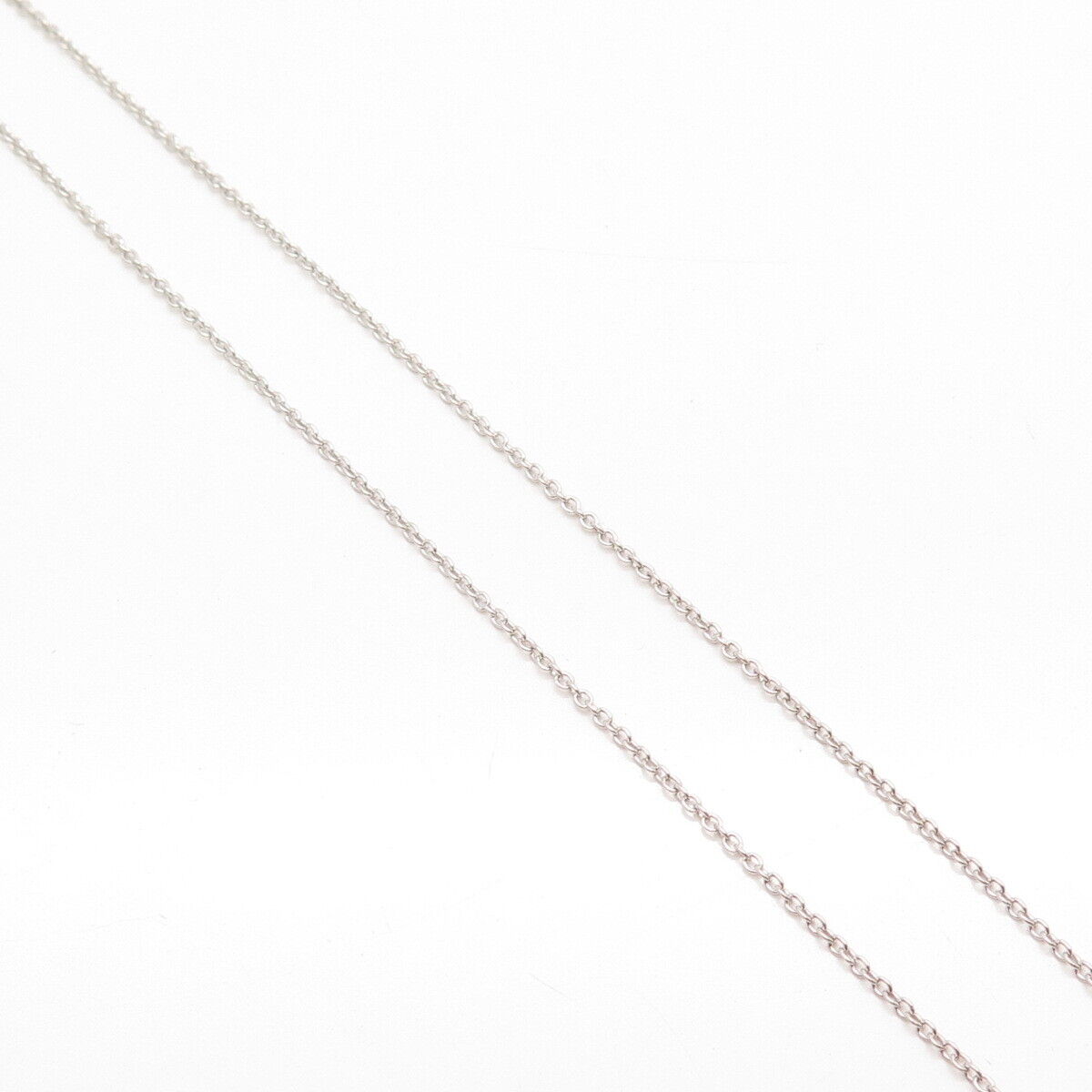 925 Sterling Silver Multi-Color C Z Rolo Chain Necklace 18"