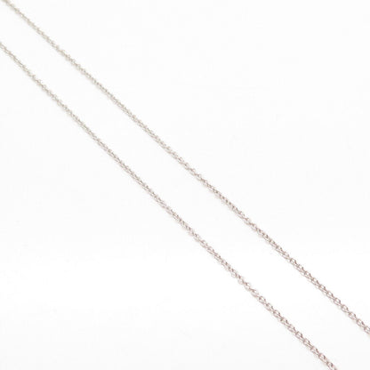 925 Sterling Silver Multi-Color C Z Rolo Chain Necklace 18"