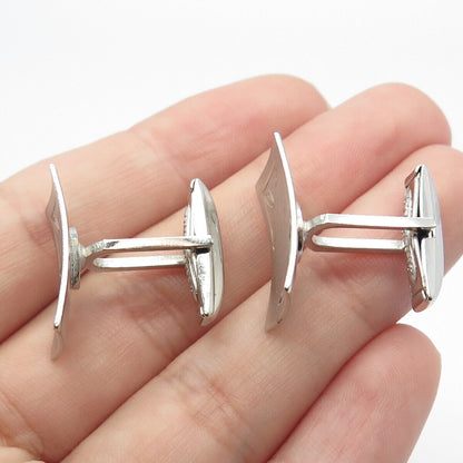 925 Sterling Silver Vintage Etched Cufflinks