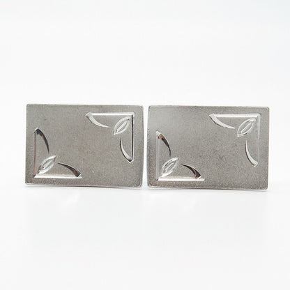 925 Sterling Silver Vintage Etched Cufflinks