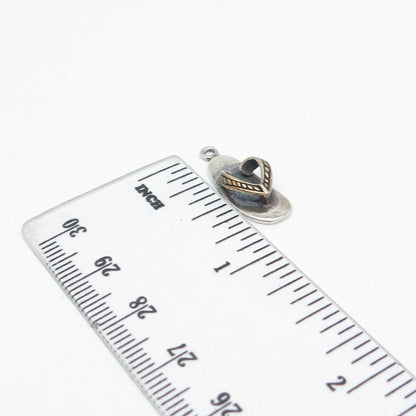 925 Sterling Silver Vintage Flip Flop Charm Pendant