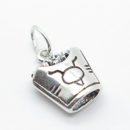 925 Sterling Silver Vintage Shube French Fries Charm Pendant