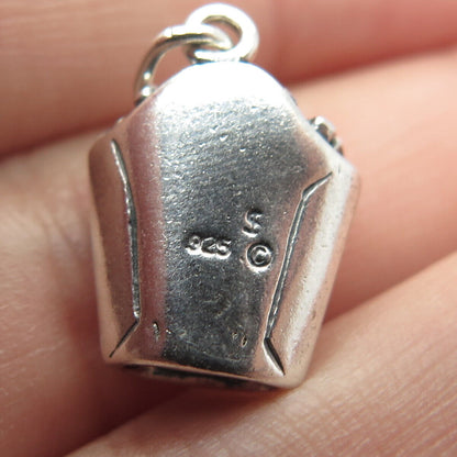 925 Sterling Silver Vintage Shube French Fries Charm Pendant