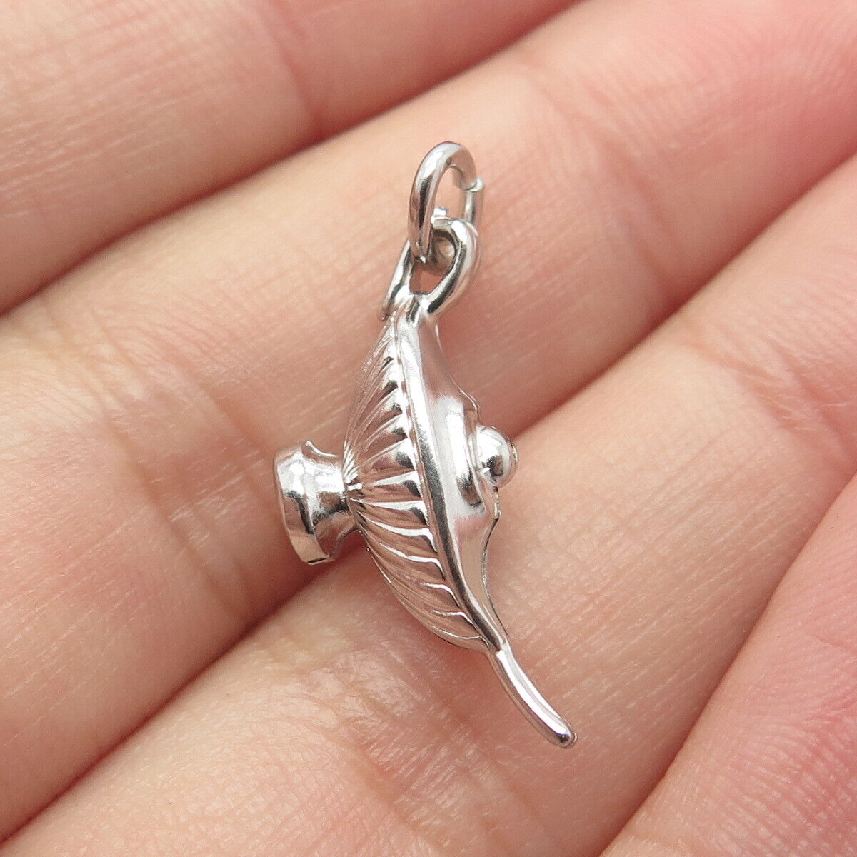 925 Sterling Silver Vintage Aladdin Lamp Pendant