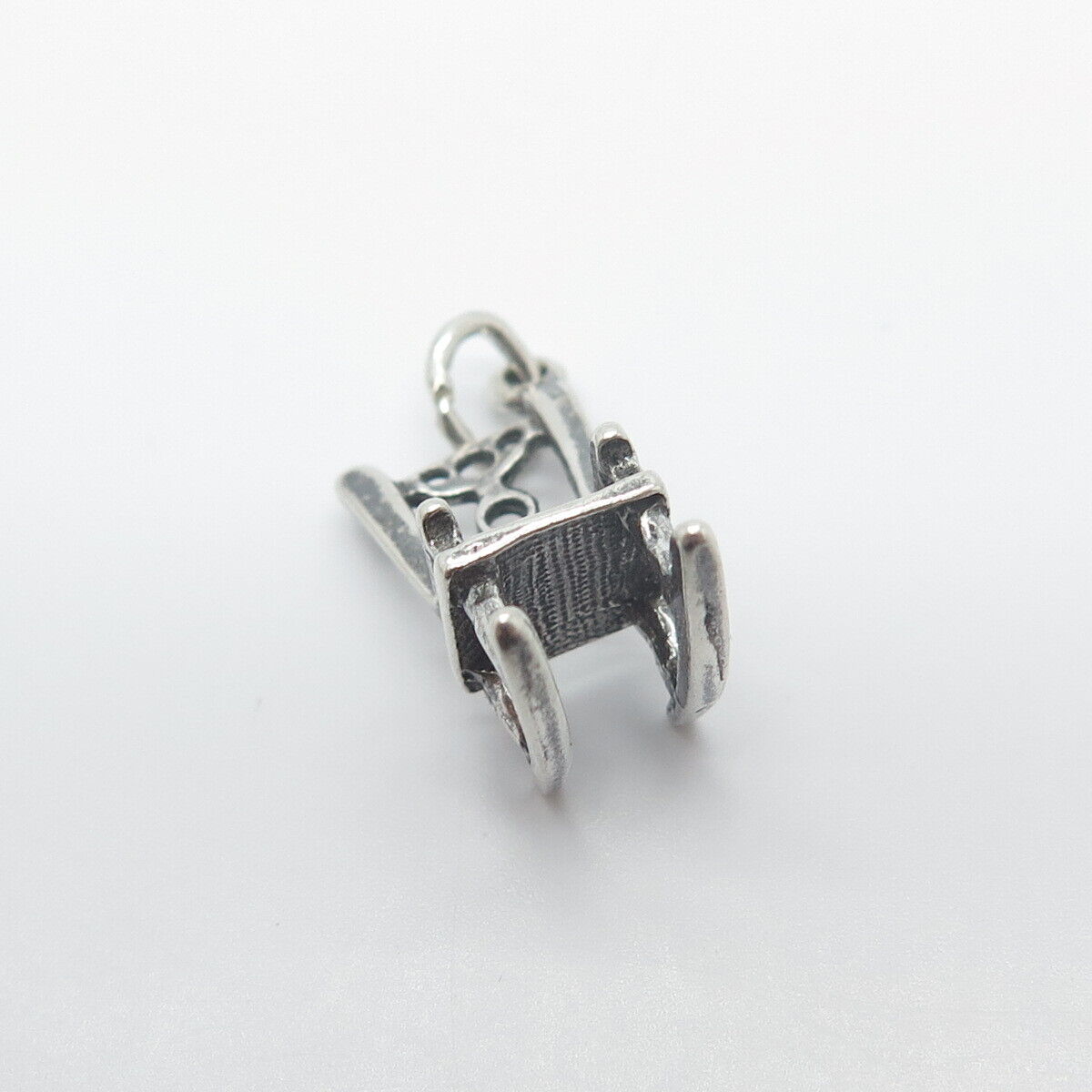 925 Sterling Silver Vintage Rocking Chair Charm Pendant