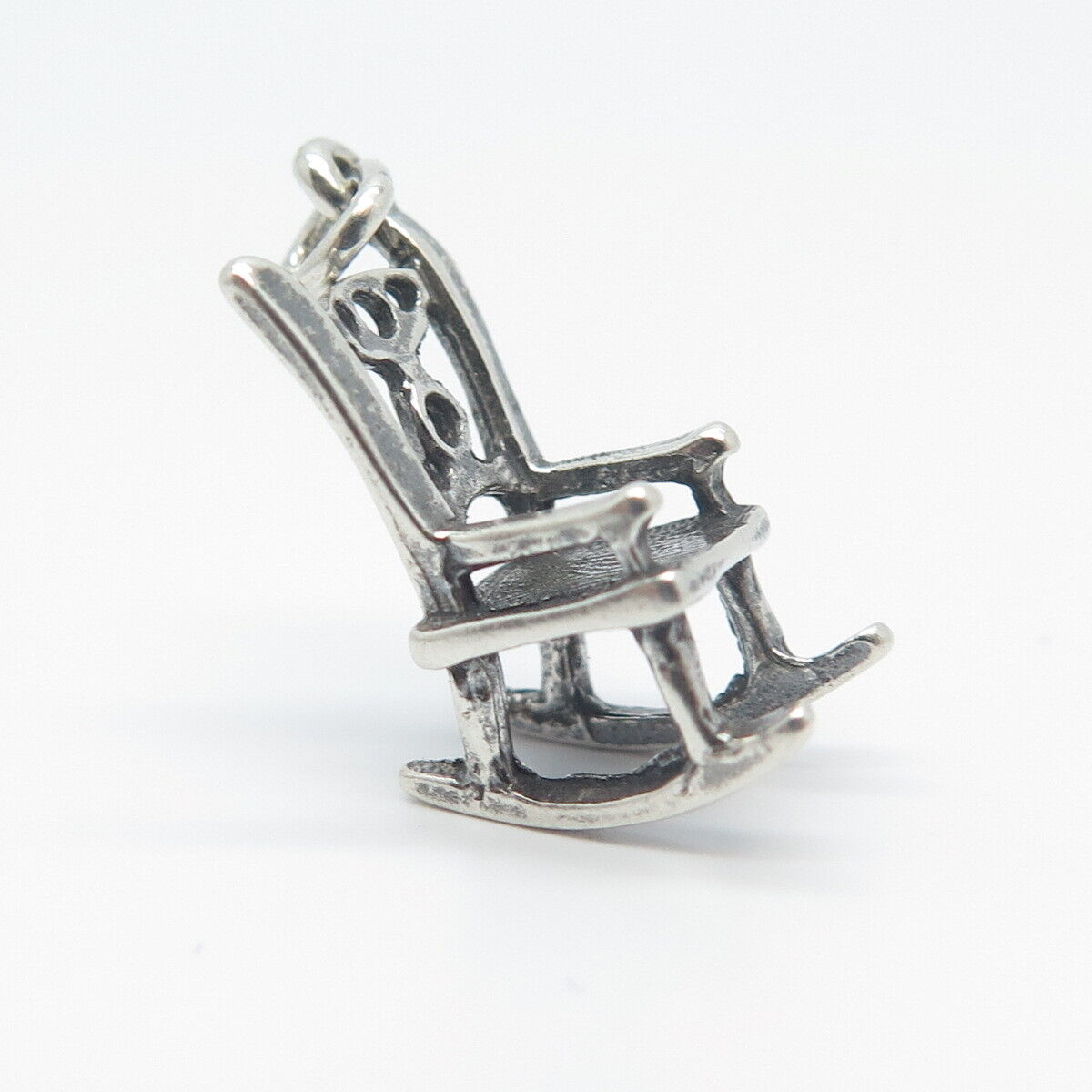 925 Sterling Silver Vintage Rocking Chair Charm Pendant