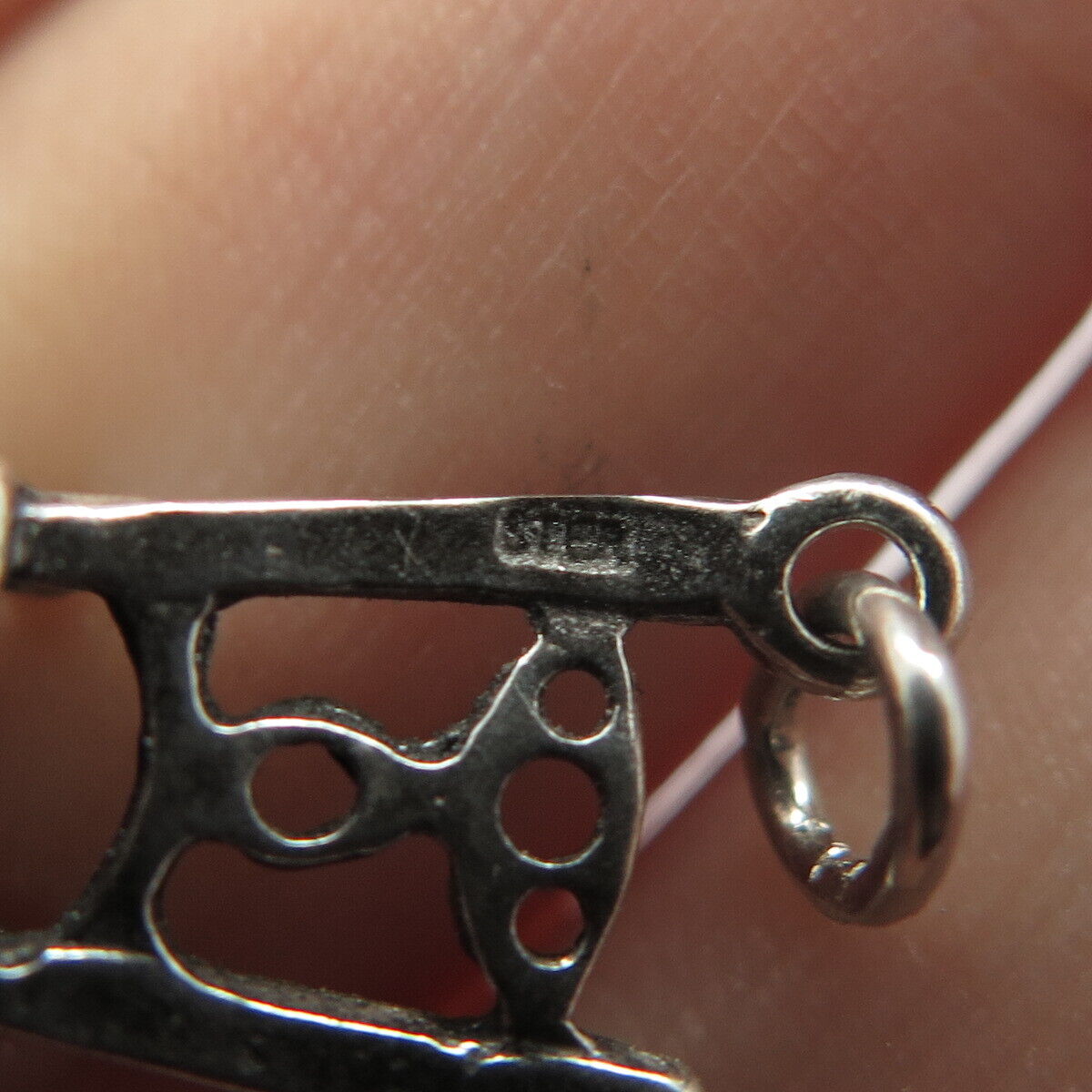 925 Sterling Silver Vintage Rocking Chair Charm Pendant