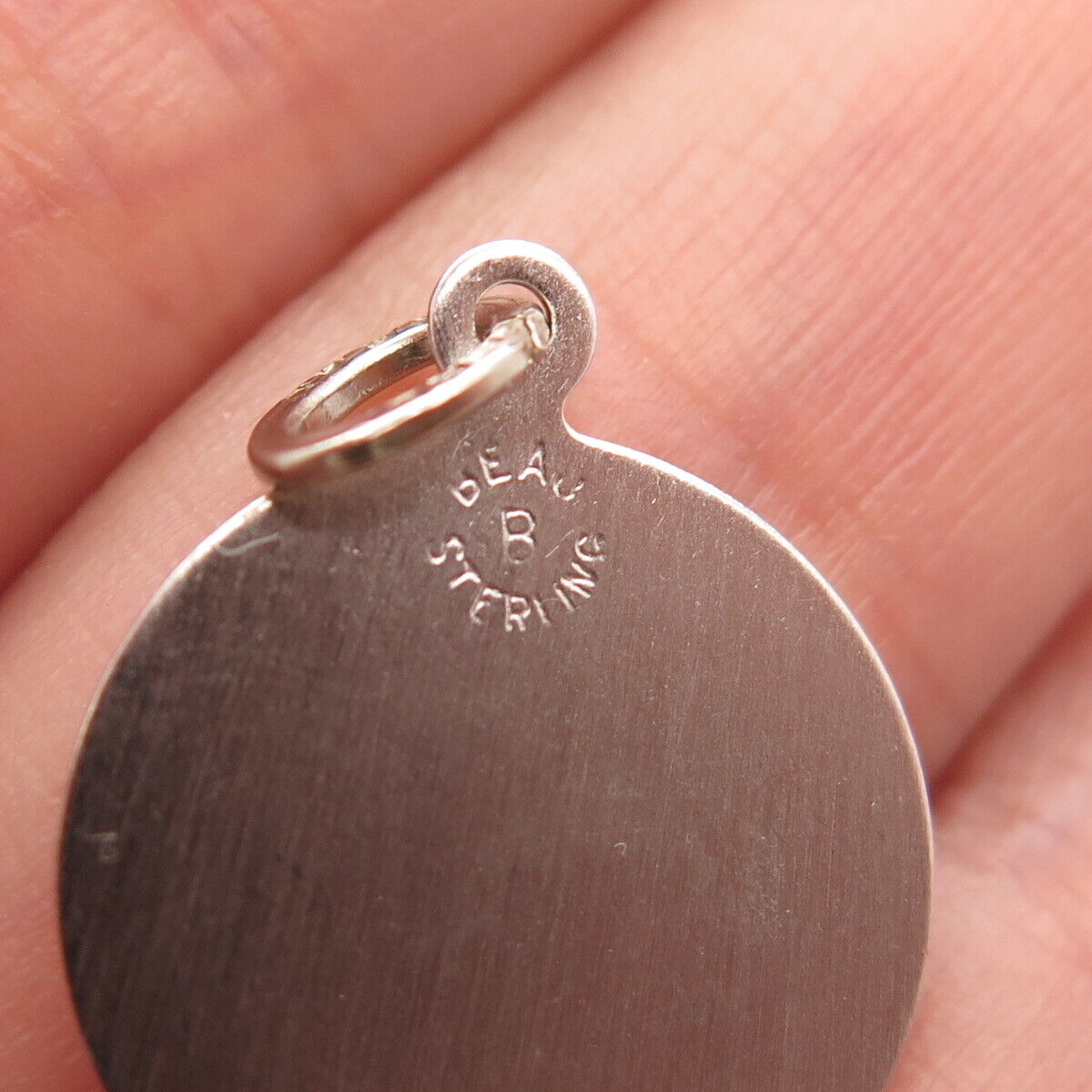 925 Sterling Silver Vintage BEAU Football Charm Pendant