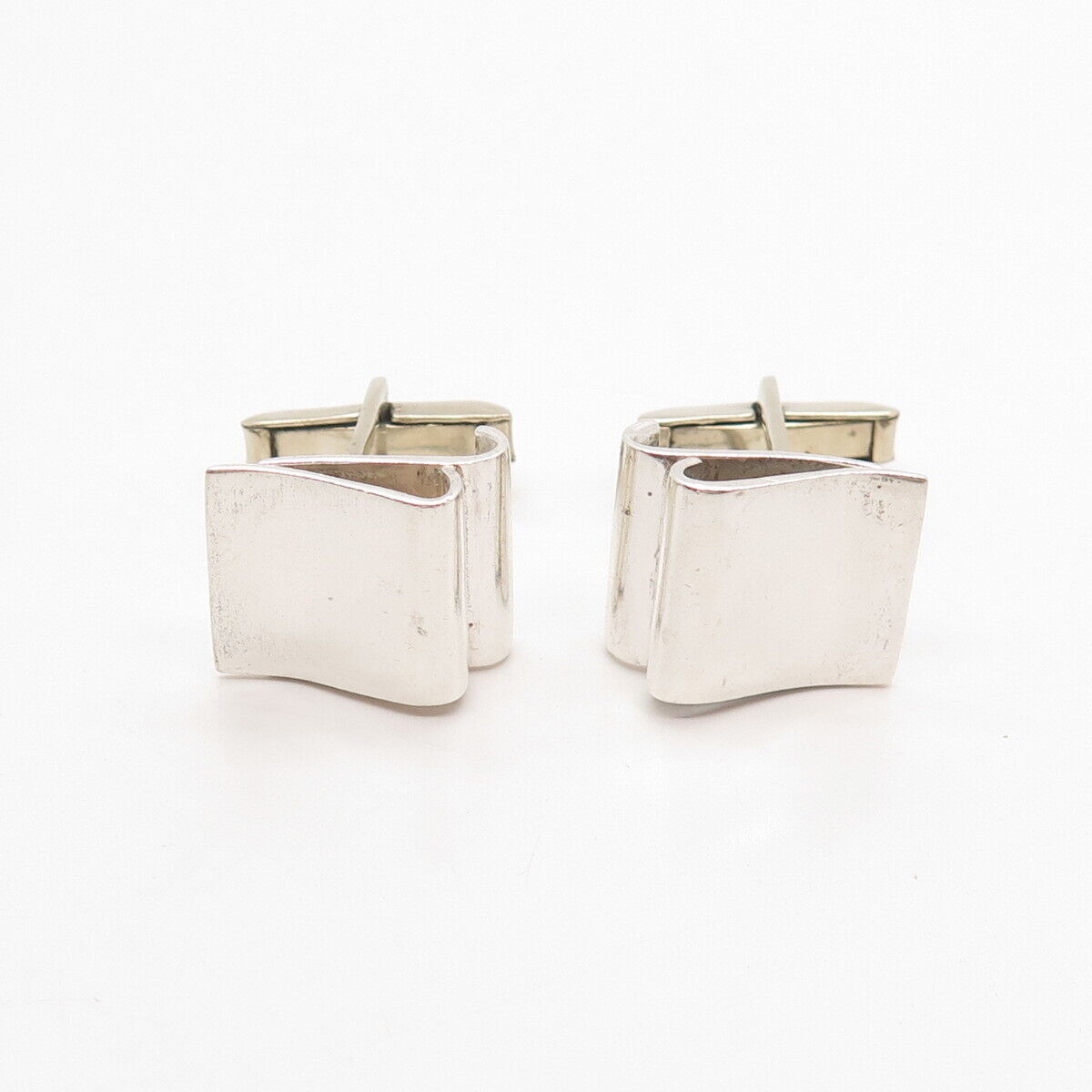 925 Sterling Silver Vintage Mexico Square Cufflinks