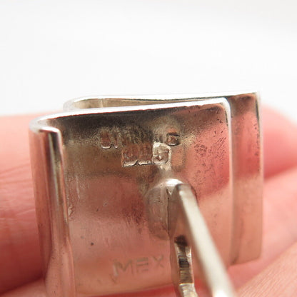 925 Sterling Silver Vintage Mexico Square Cufflinks