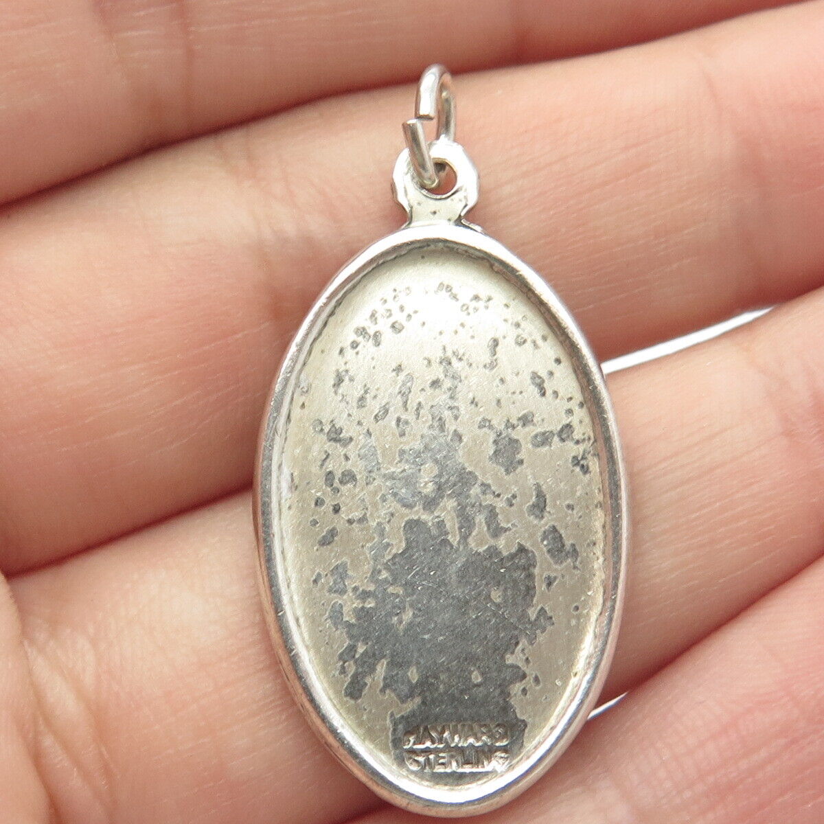 925 Sterling Silver Vintage Hayward St. Christopher Religious Pendant