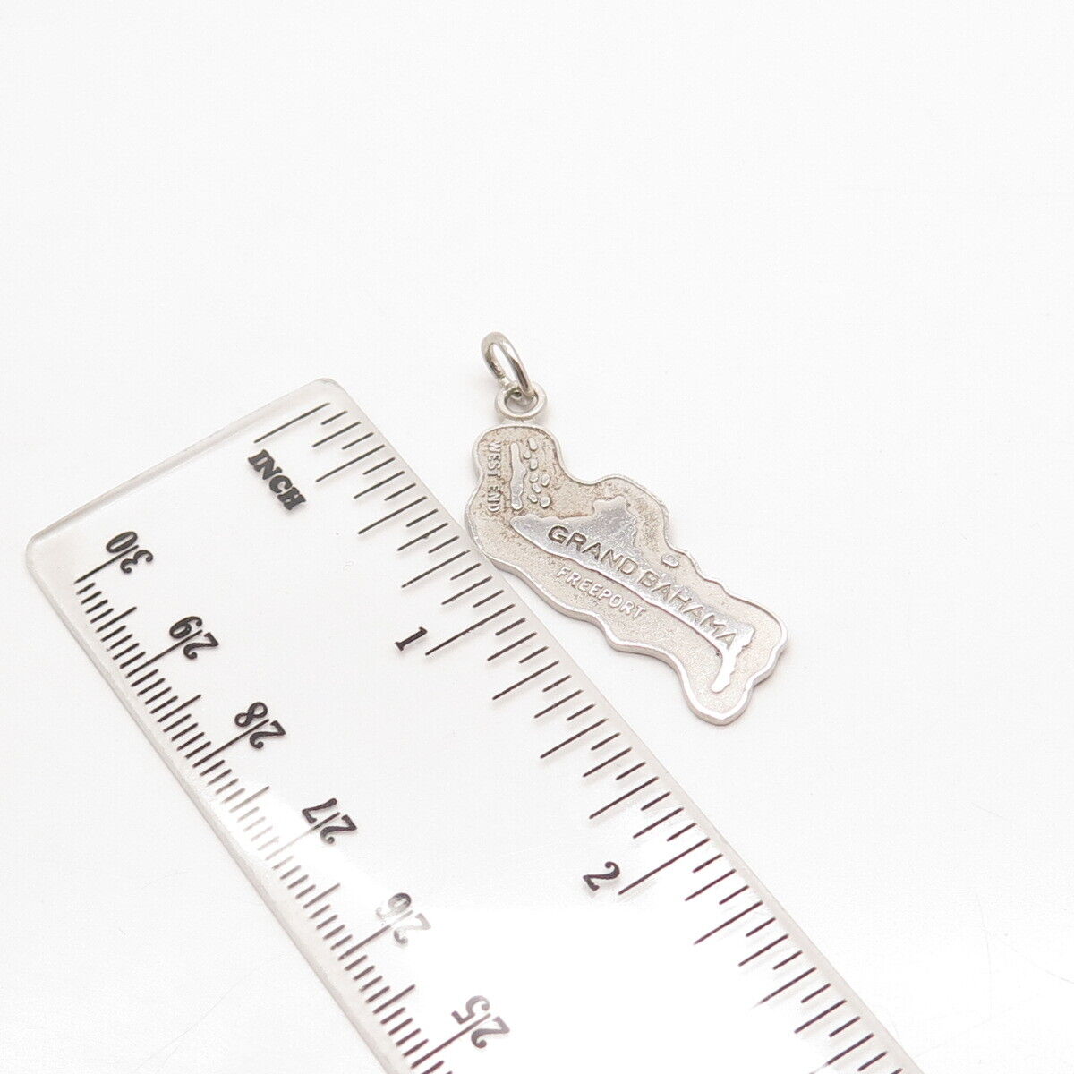 925 Sterling Silver Vintage "Grand Bahama" Island Charm Pendant