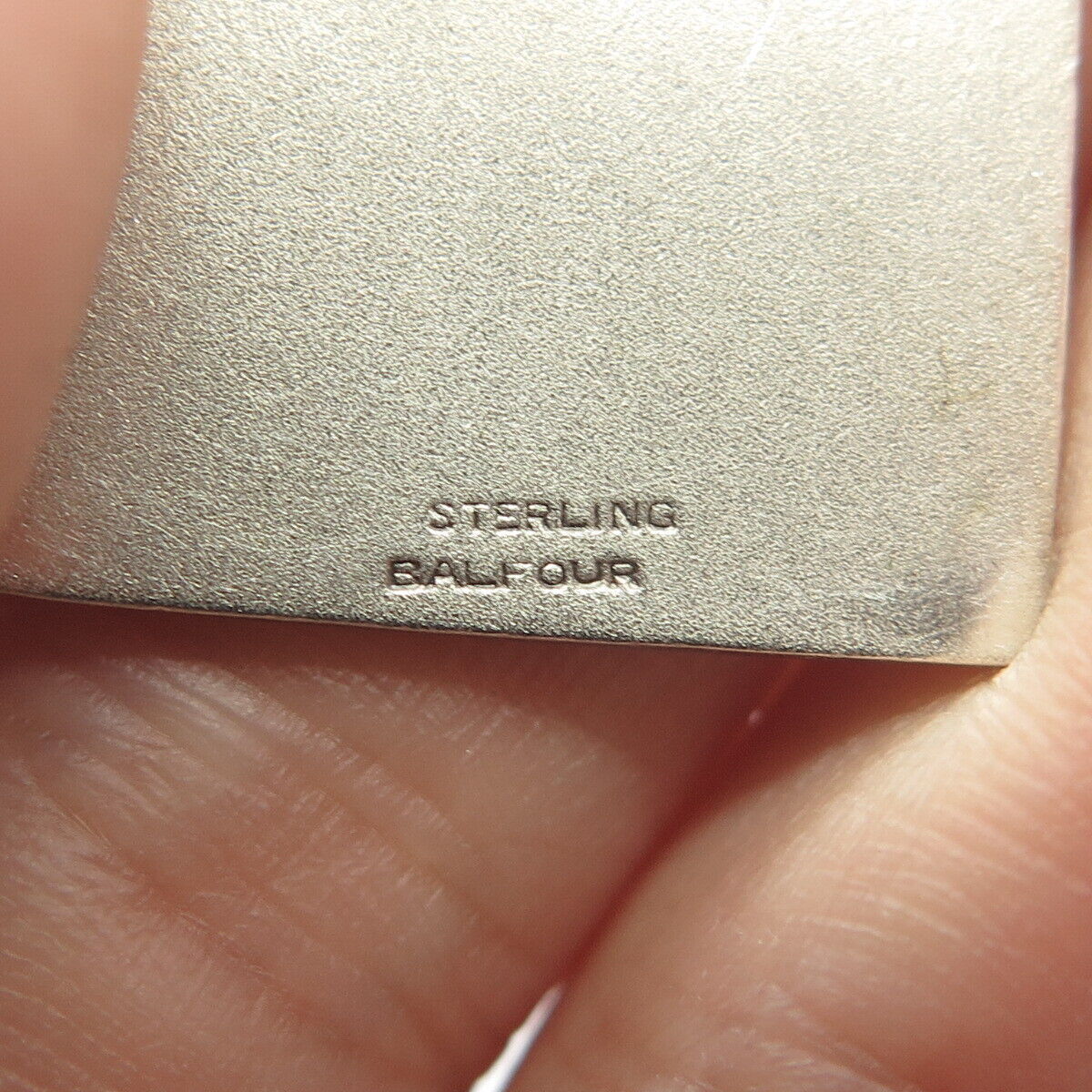 925 Sterling Silver Vintage Balfour Golf Player Rectangle Pendant