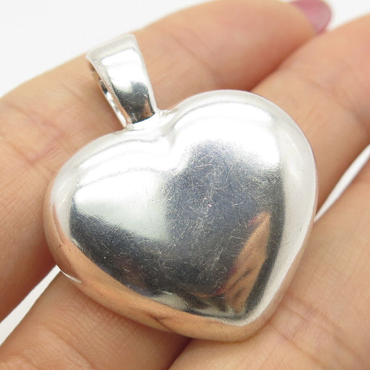 925 Sterling Silver Vintage Canada Heart Pendant