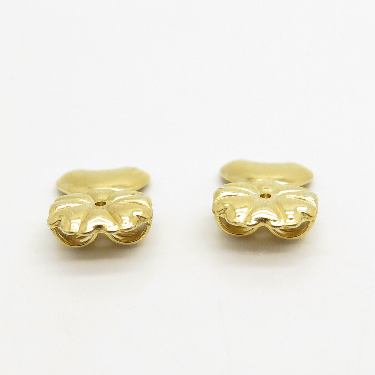 925 Sterling Silver Yellow Gold Plated Heart Butterfly Push Backs for Earrings