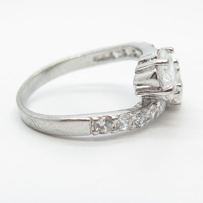 925 Sterling Silver Pave C Z Ring Size 9