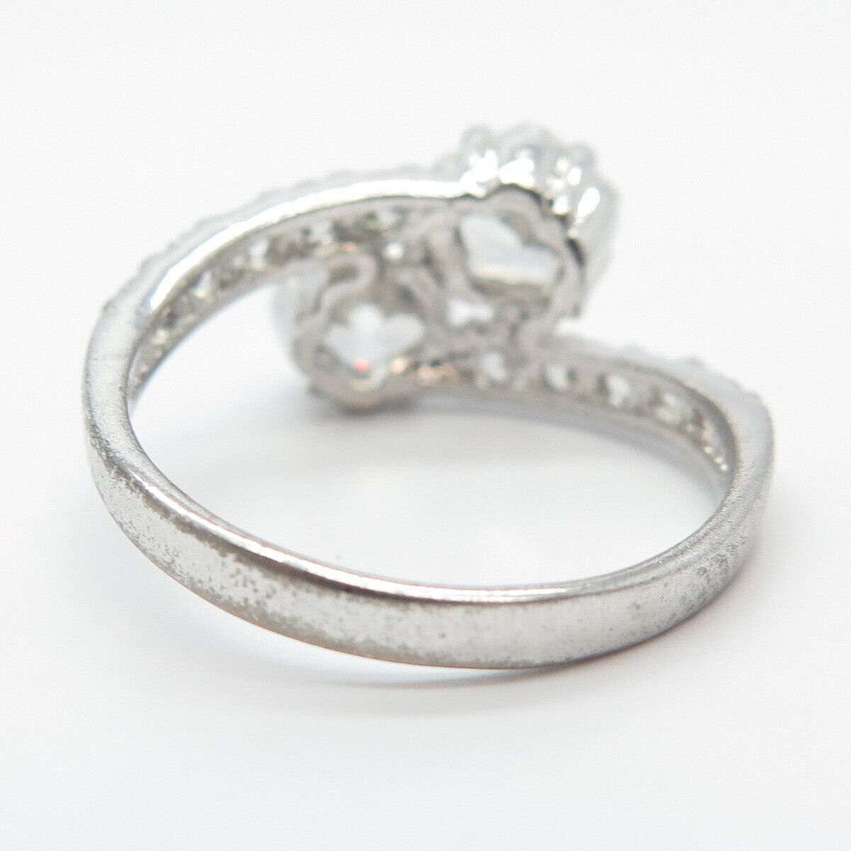 925 Sterling Silver Pave C Z Ring Size 9