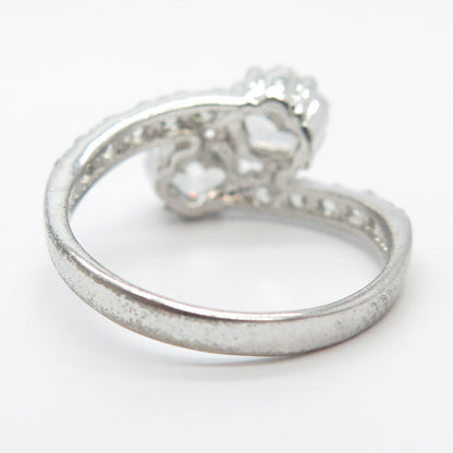 925 Sterling Silver Pave C Z Ring Size 9