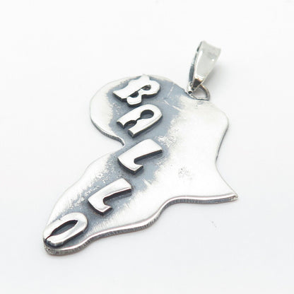 925 Sterling Silver Vintage "Ballo" Island Pendant