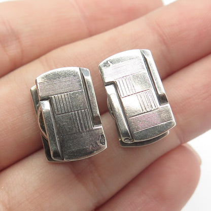 925 Sterling Silver Vintage Etched Cufflinks