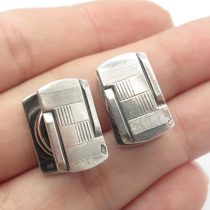 925 Sterling Silver Vintage Etched Cufflinks