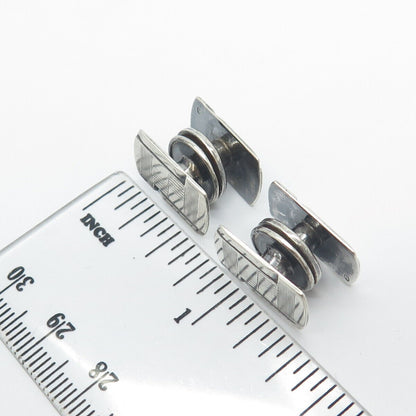 925 Sterling Silver Vintage Etched Cufflinks