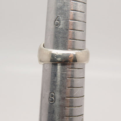 925 Sterling Silver 2-Tone Vintage Mexico Twisted Accent Ring Size 7.25