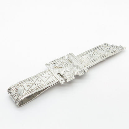 900 Silver Vintage Bolivia Tribal God Tie Clip