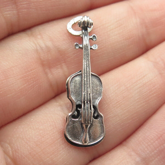 925 Sterling Silver Vintage B-Ster Beau Guitar Pendant