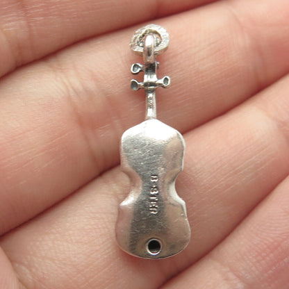 925 Sterling Silver Vintage B-Ster Beau Guitar Pendant