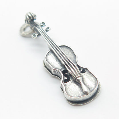 925 Sterling Silver Vintage B-Ster Beau Guitar Pendant