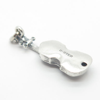 925 Sterling Silver Vintage B-Ster Beau Guitar Pendant