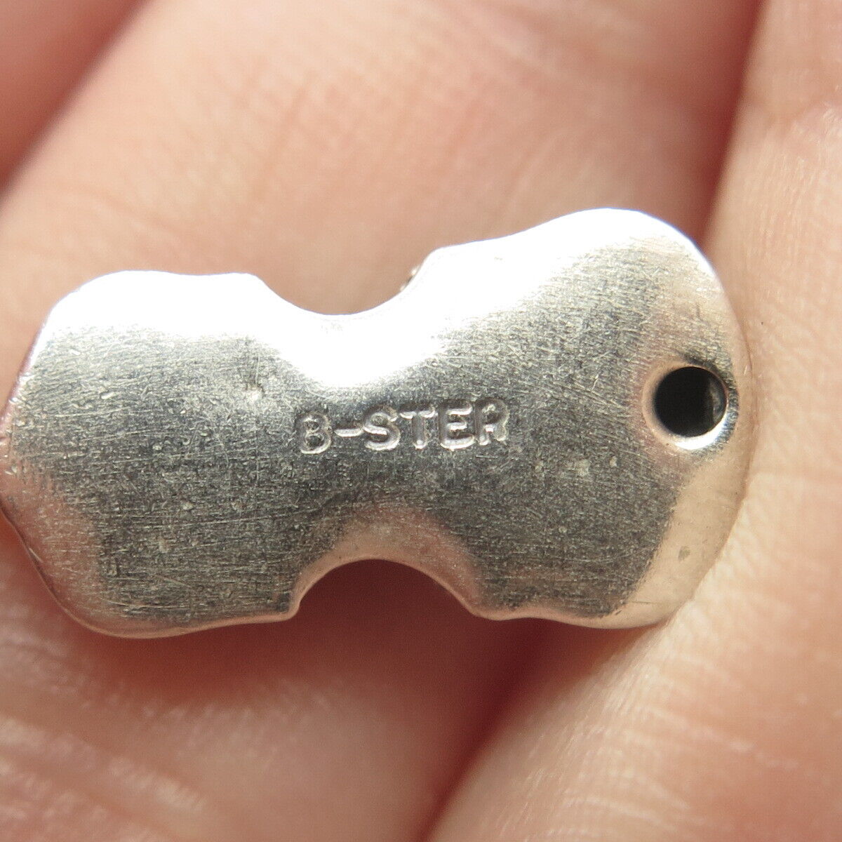 925 Sterling Silver Vintage B-Ster Beau Guitar Pendant