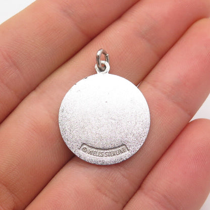 925 Sterling Silver Vintage Wells "Sweet 16" Round Pendant