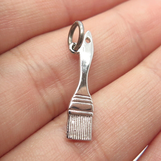 925 Sterling Silver Vintage ROC Brush Charm Pendant