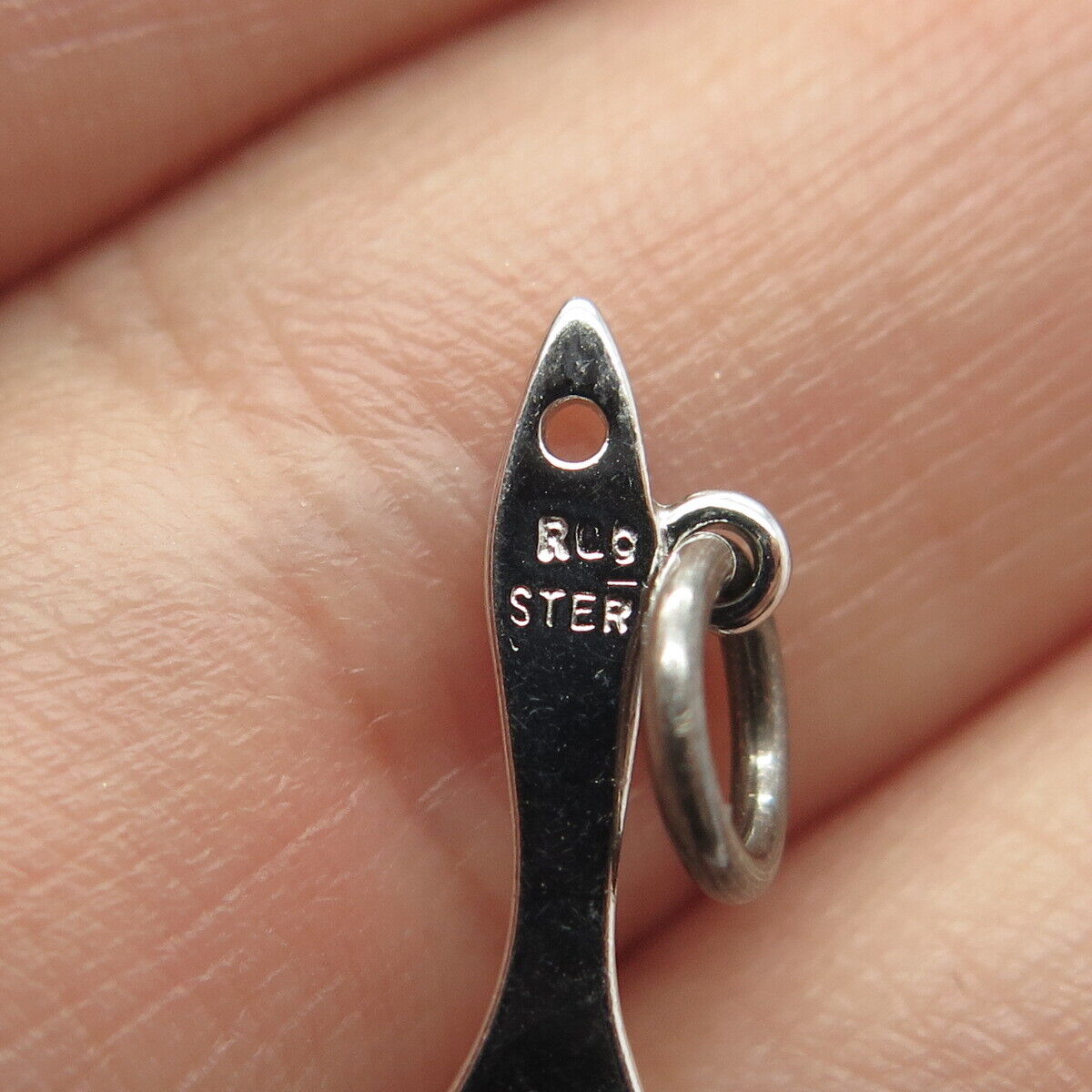 925 Sterling Silver Vintage ROC Brush Charm Pendant