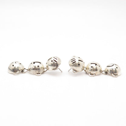925 Sterling Silver Vintage Annie Kajiya Sign Language Smile Dangling Earrings