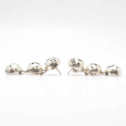 925 Sterling Silver Vintage Annie Kajiya Sign Language Smile Dangling Earrings