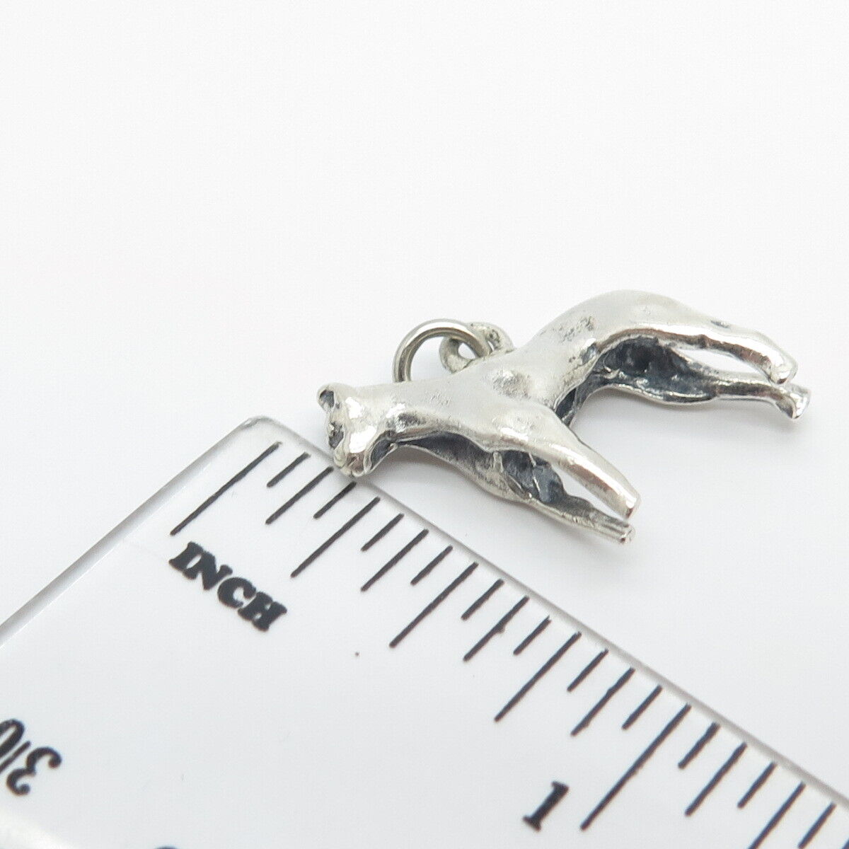 925 Sterling Silver Vintage Dog Charm Pendant