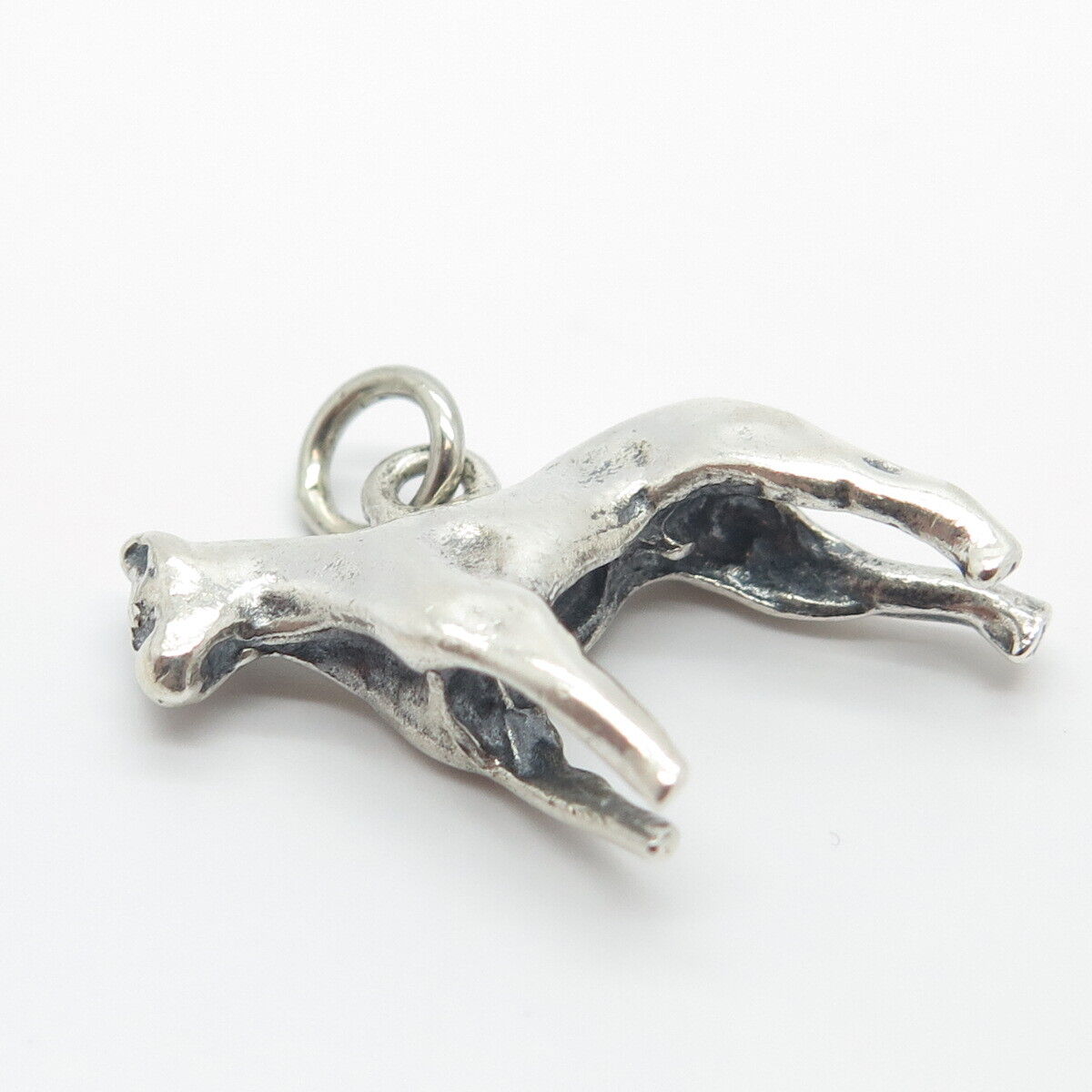 925 Sterling Silver Vintage Dog Charm Pendant